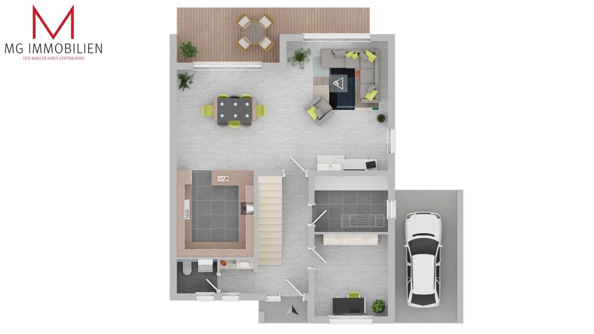 MG -  Hochwertige Doppelhaushälfte mit Carport + Garten und Möbel in Hütschenhausen 13