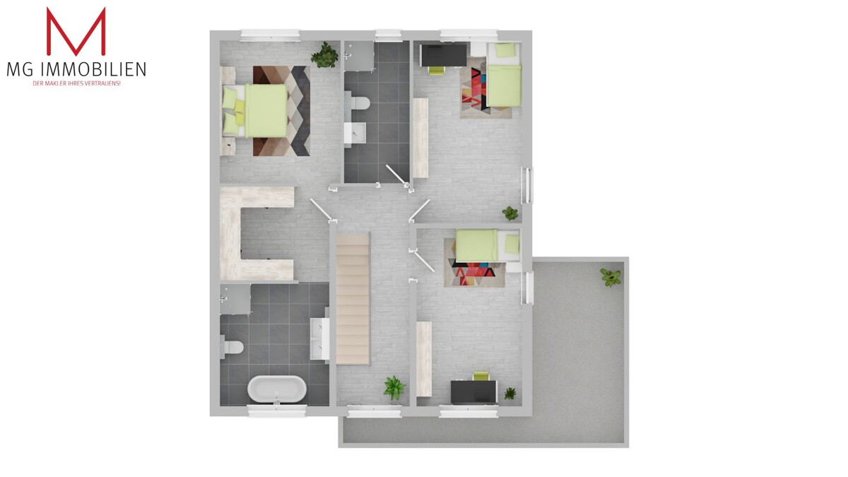 MG -  Hochwertige Doppelhaushälfte mit Carport + Garten und Möbel in Hütschenhausen 14